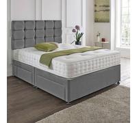 Dining Tables Rio Matching Headboard Divan Set, 2 Drawer On Same Side With Sprung 1500 Comfort Mattress - Double