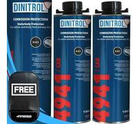 Dinitrol 2 x 1 Litre Underbody Chassis Rust Proofing Black Wax 4941 - Self Healing Abrasion Resistance Car Underbody Underseal Coating with 4Tress Non Slip Car Dash Mat (4T-2L-4941)