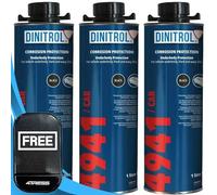 Dinitrol 3 x1 Litre Underbody Chassis Rust Proofing Black 4941 - Self Healing Abrasion Resistance Car Underbody Underseal Coating with 4Tress Non Slip Car Dash Mat (4T-3L-4941)