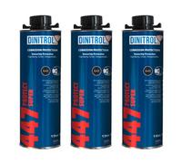 DINITROL 447 RUBBER BASED BLACK STONE CHIP 3 x 1 Litre CANS (with Schutz style screw cap)