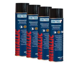 DINITROL® Metallic - Hard Brown Waxy Vehicle Underbody Corrosion Protection - 4 x 500ml Aerosols