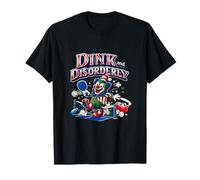 Dink and Disorderly Pickleball Retro Clown Pickle T-Shirt
