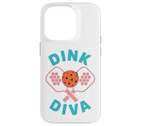 Dink Diva Funny Women Pickleball Player Case for iPhone 14 Pro