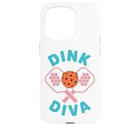Dink Diva Funny Women Pickleball Player Case for iPhone 15 Pro