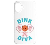 Dink Diva Funny Women Pickleball Player Case for iPhone 16 Plus