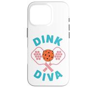 Dink Diva Funny Women Pickleball Player Case for iPhone 16 Pro