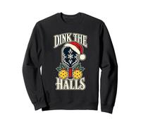 Dink the Halls Santa Hat Christmas Pickleball Sweatshirt