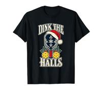 Dink the Halls Santa Hat Christmas Pickleball Value Graphic T-Shirt