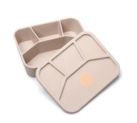 dinka! Kids Lunch Box - Multi Compartment Box with Leak-Proof Lid - Silicone - Ideal for Baby Food & Toddler Snack - BPA Free Bento Box for Travel & Picnic - 1.1L Capacity(Earthy Yellow)
