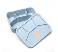 dinka! Kids Lunch Box - Multi Compartment Boxes with Leak-Proof Lid - Silicone - Ideal for Baby Food & Toddler Snacks - BPA Free Bento Boxes for Travel & Picnic - 1.1L Capacity (Dark Blue)
