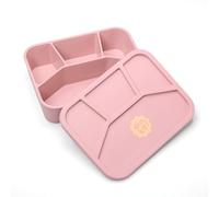 Dinka! Kids Lunch Box- Multi Compartment Lunch Box with Leak-Proof Lid- Silicone Lunch Boxes Ideal for Baby Food & Toddler Snacks- BPA Free Bento Boxes for Travel & Picnics- 1.1L Capacity (Garnet Red)