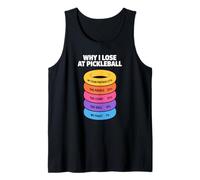 Dinking Reasons I Lose Pickleball Tournament Humor Design Tank Top