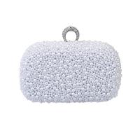 Dinner Bag Imitation Pearl Hand-stitched Beaded Evening Bag Ladies Fashion High-grade Clutch Bag Bridal Evening Bag(B)