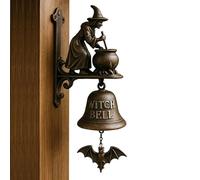 Dinner Bell Outdoor - 20cm Farmhouse Welcome, Rustic Wall Mounted | Witch Dachshund Shape Decorative Door Chime For Home Porch Housewarmings Wall Garden Cottage Shop Fence Entrances