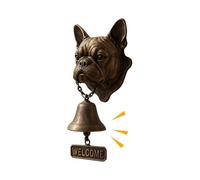 Dinner Bell Outdoor, Dog Head Shape Welcome Doorbell, Vintage Farmhouse Doorbell, Decorative Entry for Wall Mount, Charming Garden Sheds Cottage Retreats Wedding Venues, 7.99x4.92 inches