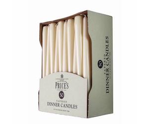 Dinner Candles Price's Patent Tapered Dinner Candles Pack of 50 burn Upto 7h