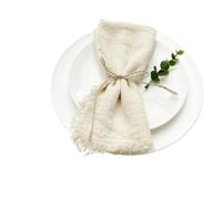 Dinner Cloth Napkins Cotton, 10pcs 32x32cm Pink Gauze Cotton Napkin Reusable Tea Towel Wedding Party Christmas Table Decor Retro Burrs(10pcs 1)