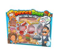 Dinner Dare Challenge Game - Spin the Wheel Family Game with Gummy Sweets & Crazy Flavours - BBQ Beans, Candy Ketchup, Fizzy Fries, Chilli Sherbet - Fun Holiday, Game Night, Christmas Party Game