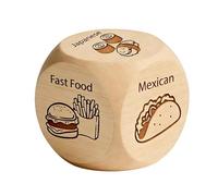 Dinner Decision Cube | Portable Wooden Decision Toy - Food Date Night Cube for Valentine's Day, Birthday, Wedding, Home, Indoor & Outdoor, Couples, Women
