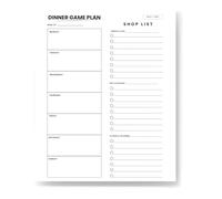Dinner Game Plan: Weekly Meal Planner & Grocery List Organizer, Plan Meals, Prep Ingredients & Save Time in the Kitchen, 8.5” X 11” Family Meal Logbook