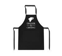 Dinner Is Coming Apron One Size Black Funny Fathers Day Game Of Thrones BBQ Gift For Dad Uncle