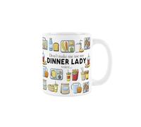 Dinner Lady Mug - Humorous School Lunch Staff Funny Novelty Gift - Tea/Coffee Hot Drinks White Ceramic Cup Present