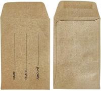 Dinner Money Envelopes Printed Self Seal Mini Paper Bags Wage Salary Tip Pay Packet Small Coin Holder Cash Envelope Gift Kraft Seed Storage Little for Packing Storing Tiny Items 70 x 104mm (70)