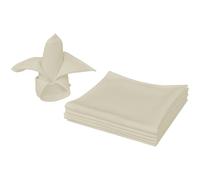 Dinner Napkins Cream 50x50cm Polyester 180gsm Hemmed Pack of 10 Elegant TableTop