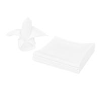 Dinner Napkins White 50x50 cm Polyester 180gsm Hemmed Edge 10 Pack Elegant Hotel