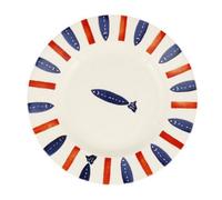 Dinner Plate: 1 X 22Cm Emma Bridgewater Seafood Stripe Medium Dinner Plate, Ceramic