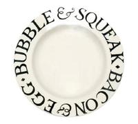 Dinner Plate: 1 X 27Cm Emma Bridgewater Dinner Plate Plate Black Toast Bacon & Egg, Ceramic