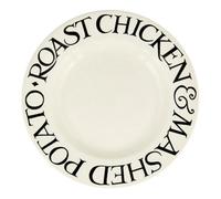 Dinner Plate: 1 X 27Cm Emma Bridgewater Dinner Plate Plate Black Toast Roast Chicken, Ceramic
