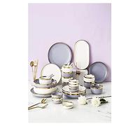 Dinner Plate Luxurious Dinner Set for Party or Wgifts, Dinnerware Set China Dinner Set Plates and Bowls Sets for Restaurant and Wgifts
