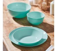 Dinner Service Hardened Glass Tableware Set Diwali Light Turquoise 18-Piece Set