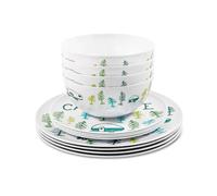 Dinner Set Life is Better at The Campground Camper Dinnerware Set | 12 Piece