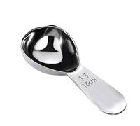 Dinner Sets for 12 People Coffee Stainless Steel Coffee Short Handle Tablespoon Measuring Spoons for Tea 15/ 30ml Reusable Protein Powder Spoon Measuring Grey Dinner Set (A, One Size)