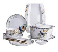 Dinner SetsDinner Set,Ceramics Dinnerware Sets, 58 Pieces New Chinese Style Dinner Sets, Porcelain Plates and Bowls Combination Sets