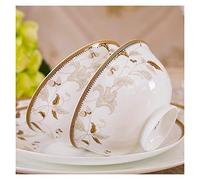 Dinnerware Set, 58-Piece Luxury Bone China Dish Set with Gold Trim, Service for Family, Includes Plates, Bowls, Pots, and Saucers for Daily Use