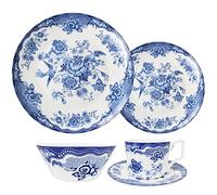 Dinnerware Set Ceramic Kitchen Dinner Set for 4/6/8 People Coffee Set Bone China Tableware Combination Sets with Dinner Plates Salad Plates Coffee Cups and Saucers Bowl 40,30 Pcs