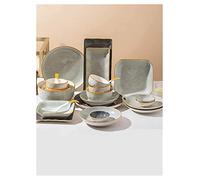 Dinnerware Sets Dish Set,Nordic Style Service for 4-10 People,Plates,Bowls,Soup Plates,Spoon,Modern Simple Dinner Plate Sets,54pieces,45pieces