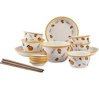 Dinnerware Sets - Luxury Dishes Service Set, 6, 9, 26Pcs Ceramic Dinnerware Set Bone China Tableware Dishes Plates Ceramic Combination Dinner Service Set,9 Pieces