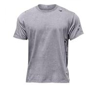 Dinnesis Men's Fashion Spring and Summer Casual Striped Short Sleeve Round Neck Plain T-Shirt Wrist Watch Men's Flexible Bracelet, gray, XL