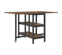 Dinning Table Engineered Wood Dining Rectangular Indoor Storage Space vidaXL