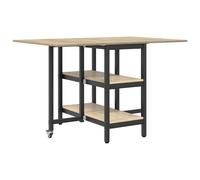 Dinning Table Engineered Wood Dining Rectangular Indoor Storage Space vidaXL