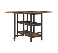 Dinning Table Engineered Wood Dining Rectangular Indoor Storage Space vidaXL