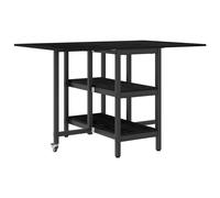 vidaXL Dinning Table 122 x 80 x 76.5 cm Engineered Wood Black Oak