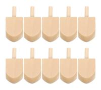 Dinntty 10 Pack Hanukkah Wooden Dreidel, Blank Wood Chanukah Dreidel Diy Project Painted for Hanukkah Party Games Hanukkah Decoration