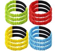 Dinntty 12pcs Legged Race Band, 3 Legged Race Bands 2 People 3 Leg Colored Elastic Children's Legging Training Expansion Props 2 Legged Race Training Expansion Props