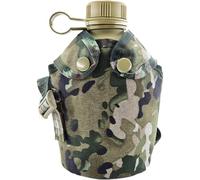 Dinntty 1l Army Hip Flask Water Bottle Portable Camping Water Canteen Aluminum Wine Pot Water Bottle Military Canteen for Outdoor Hiking Survival