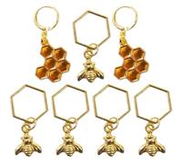 Dinntty 1set Bee Stitch Markers Hexagon Stitch Marker Cute Crochet Markers Ewelry Making Supplies for Knitting Quilting Sewing